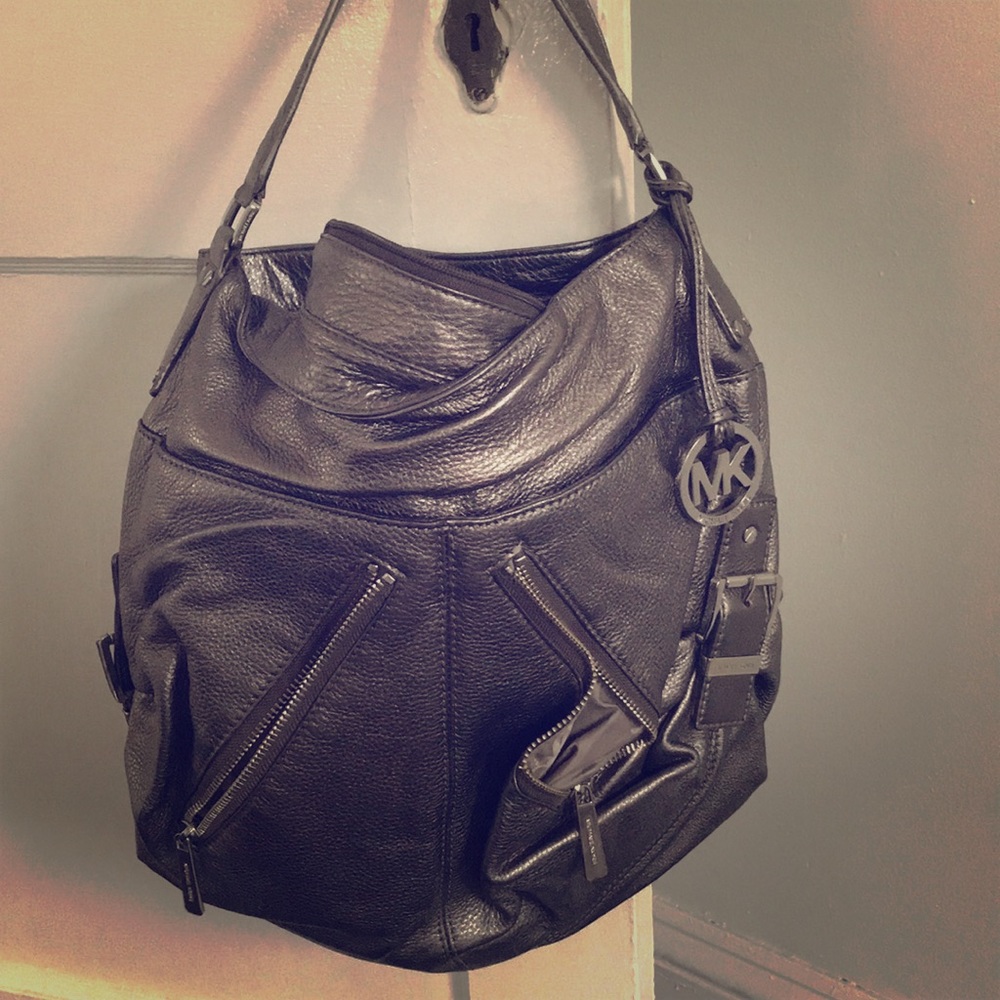 Silver shiny Micheal Kors bag